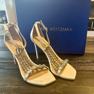 Stuart Weitzman Crystal Stardust Sandal Weddding Bridal Worn once